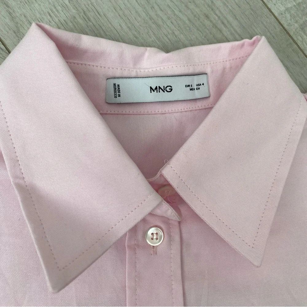 Mango - 100% Cotton Pink Oxford Button Down Shirt - Picture 6 of 7